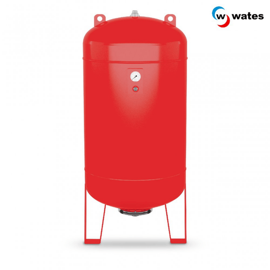 Wates 300 litre 16 bar dikey yüksek basınç genleşme tankı kırmızı