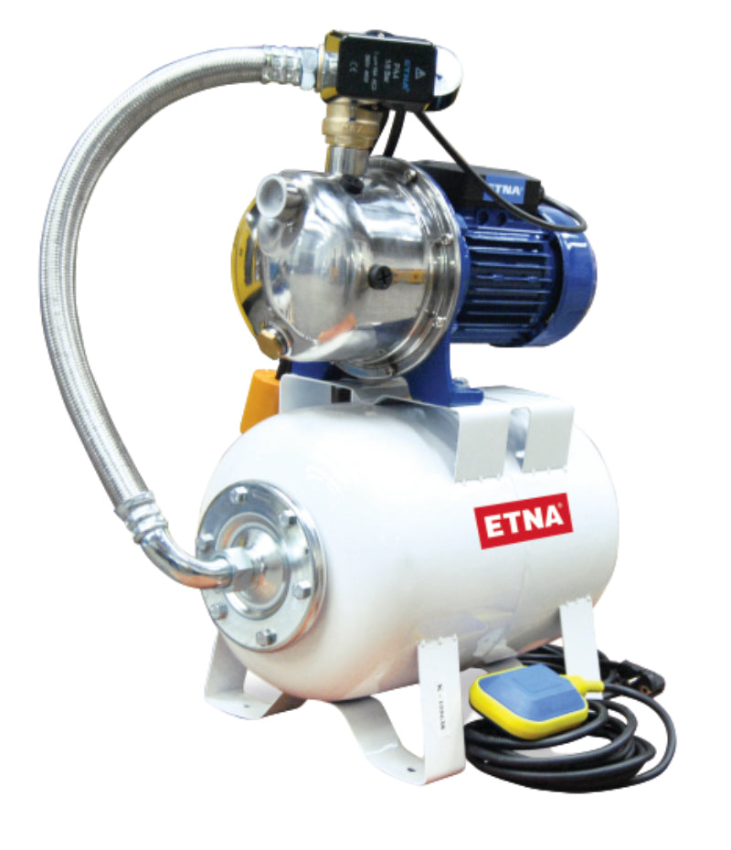 Etna Jet Inox 100-Tanklı Paslanmaz Çelik Hidrofor (50Ws: 4 Kat 4 Daire - 50Lt)