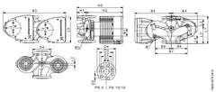 Grundfos MAGNA1 D 80-100 F Flanşlı FK Sirkülasyon Pompası - İkiz Tip (DN80 - PN6)